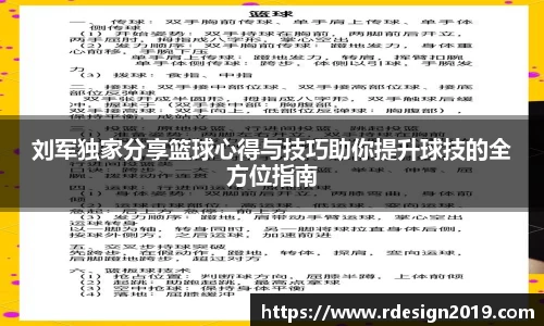 刘军独家分享篮球心得与技巧助你提升球技的全方位指南
